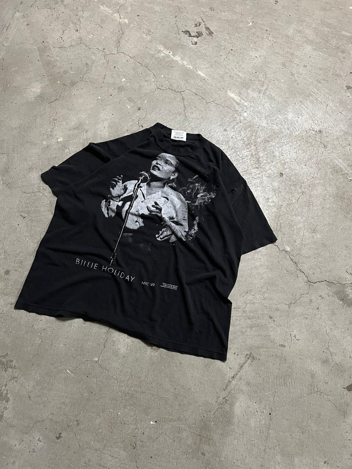 #MA57 古着 USA製 90's ビリー・ホリデー/ヴィンテージ プリント Tシャツ/サイズXL相当