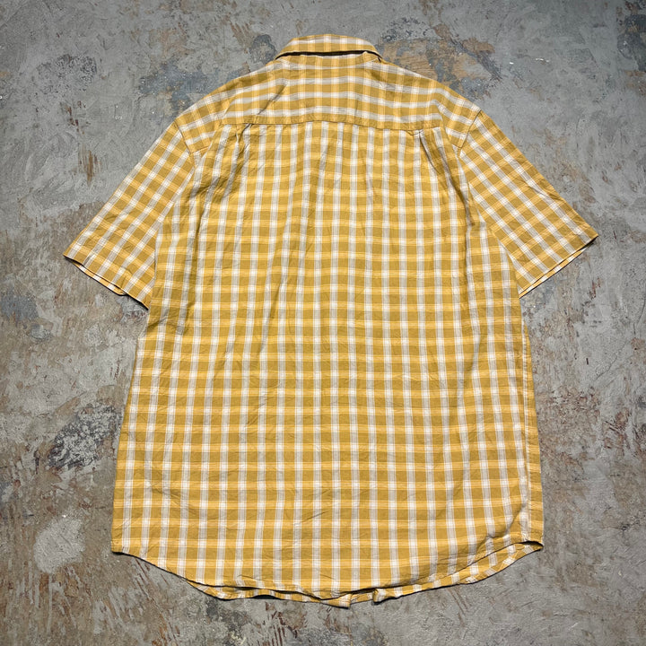 #4363 Used clothing Carhartt/Short Sleeve Button Down Shirt/Check/Size M