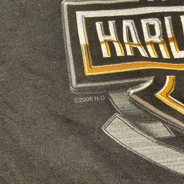 미국에서 만든 중고 의류 Harley-Davidson / New Bern, North Carolina 상점 / 인쇄 티셔츠 / 크기 L