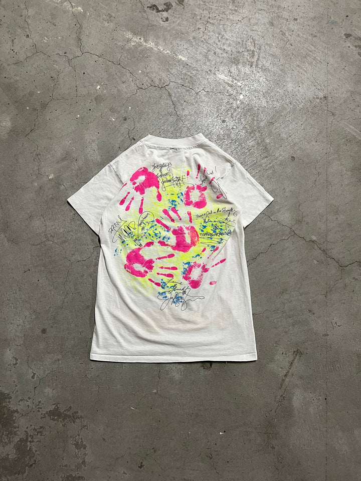 #MA62 古着 USA製 89's~ ヘインズ/ニュー・キッズ・オン・ザ・ブロック/ヴィンテージ シングルステッチ プリント Tシャツ/サイズS