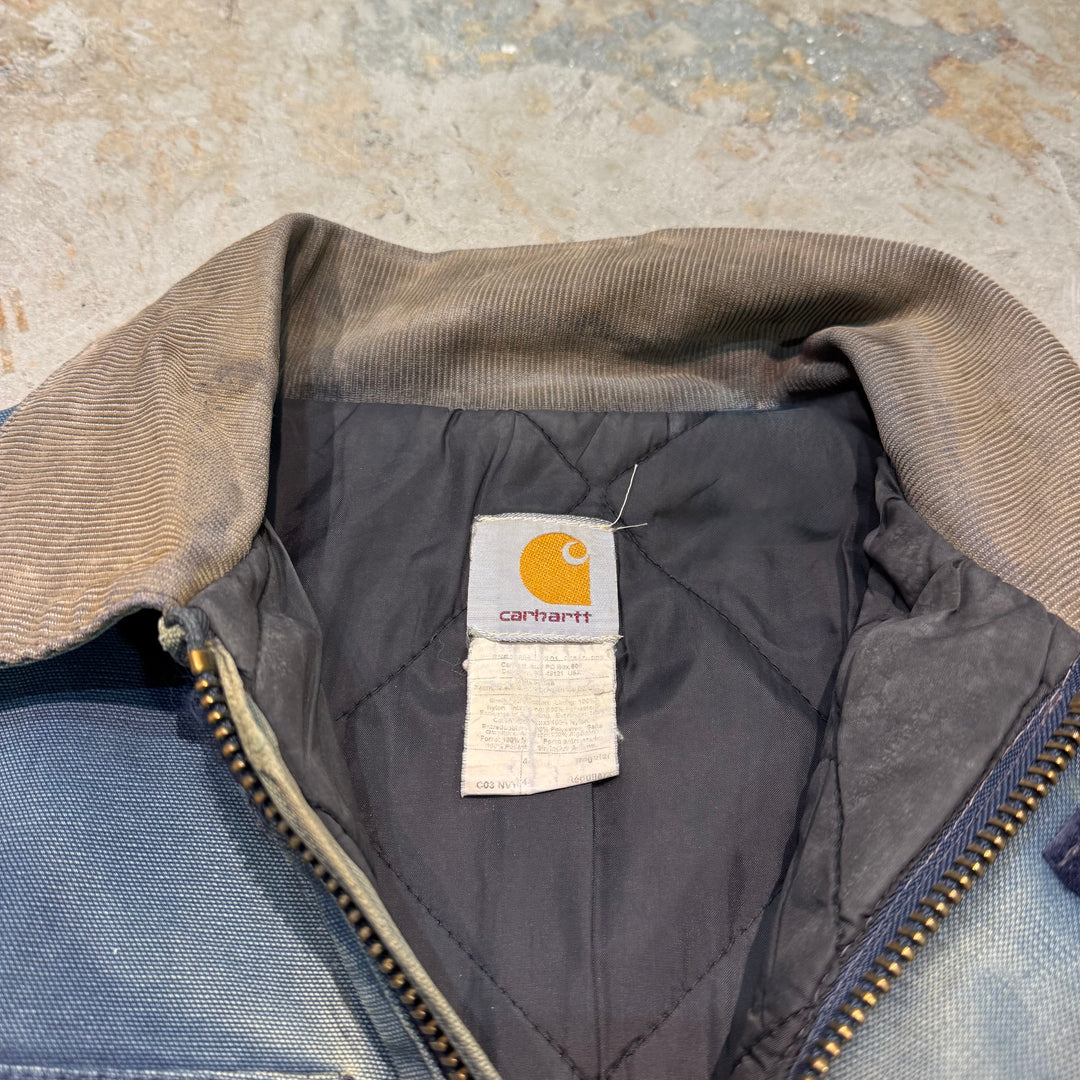 古着 USA製 carhartt/ カーハート/ トラディショナルコート/ 裏地キルティング/ 襟コーデュロイ/ 企業ロゴ/ サイズXL相当