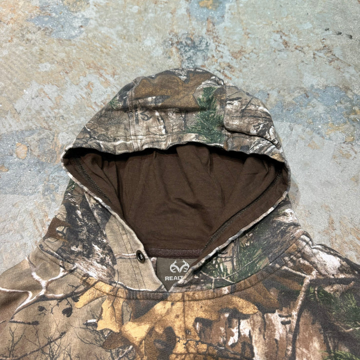旧衣服REALTREE/真实树图案套衫连帽衫/尺寸L