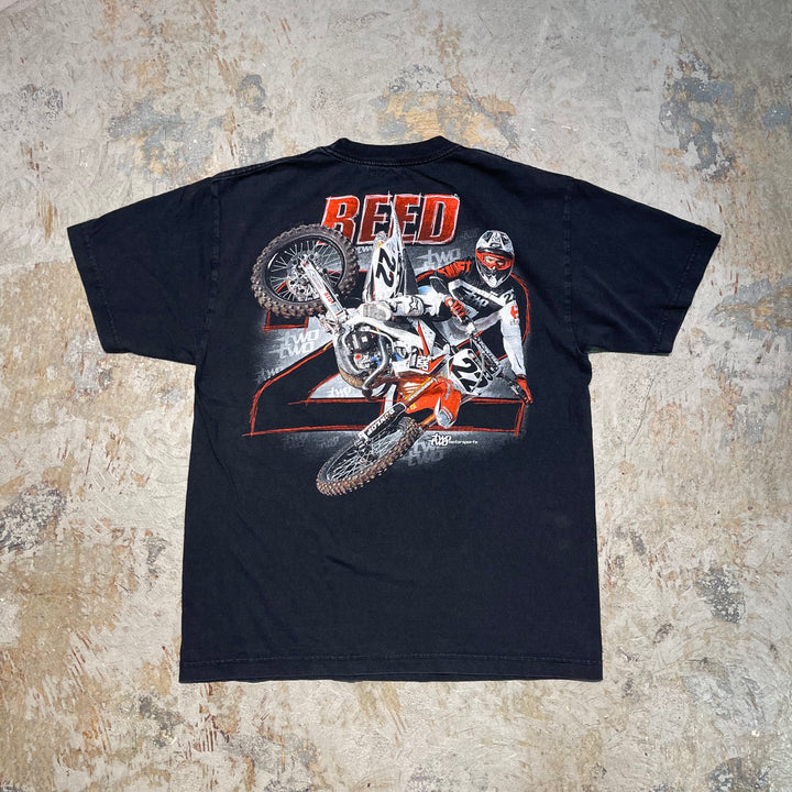 古着 USAVINTAGE / TWO・TWO・MOTORCYCLE・SPORTS / バイクレースチーム / プリントTシャツ / サイズL