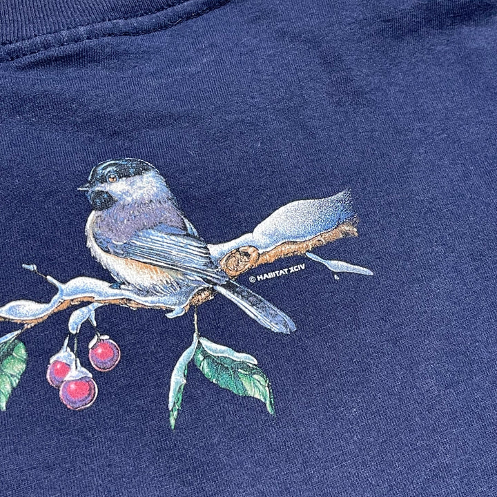 Used clothing 90's USA made SIGNAL SPORT / Sparrow / Single stitched printed T-shirt size XL