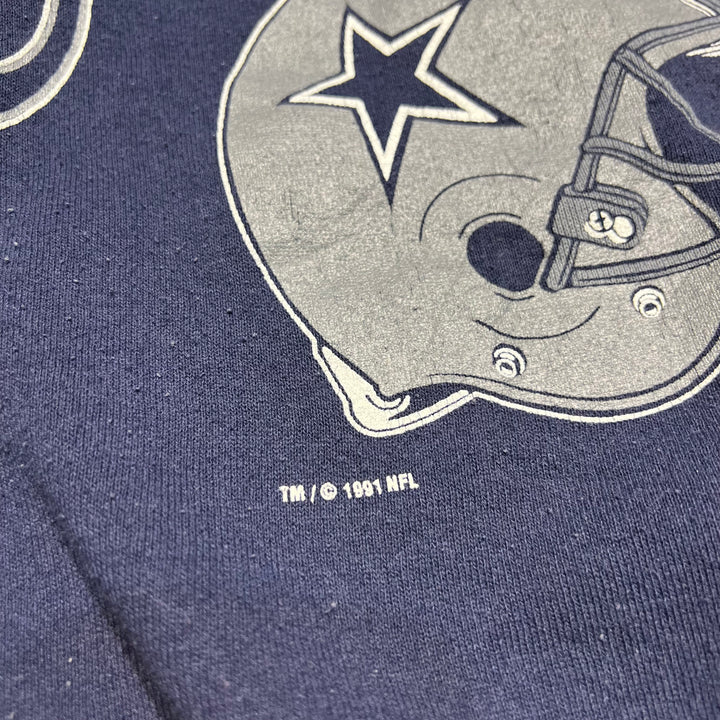 #3981 古着 Unknow/Crew neck sweat/クルーネックスウェット/DALLAS COWBOYS/MADE IN U.S.A/サイズXL