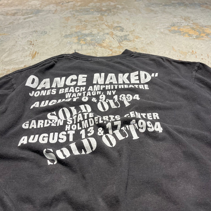 중고 의류 94의 미국 미국 / John Mellencamp / Dance Naked / 13th Studio 앨범 / 싱글 스티치 빈티지 밴드 티셔츠 / 크기 XL에 해당합니다.