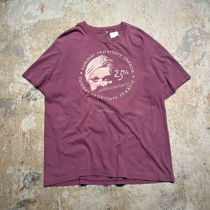 古着 Summer Repertory Theatre/カルフォルニア州サンタ・ローザ/講堂/ヴィンテージ シングルステッチ プリントTシャツ/サイズL–XL相当