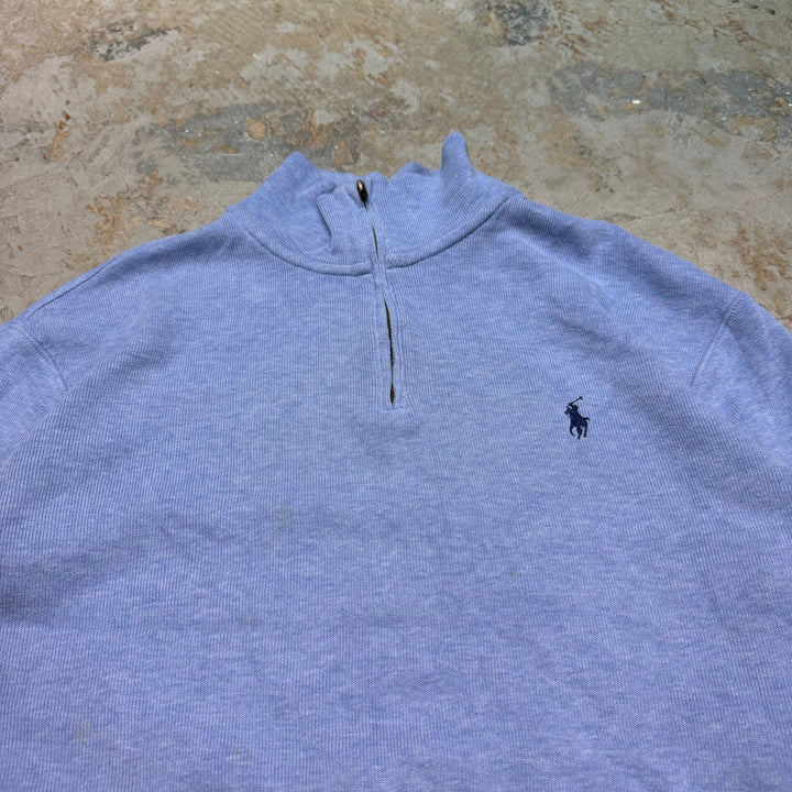 旧衣POLO by Ralph Lauren/ POLO拉尔夫劳伦/半拉链针织毛衣/尺寸L
