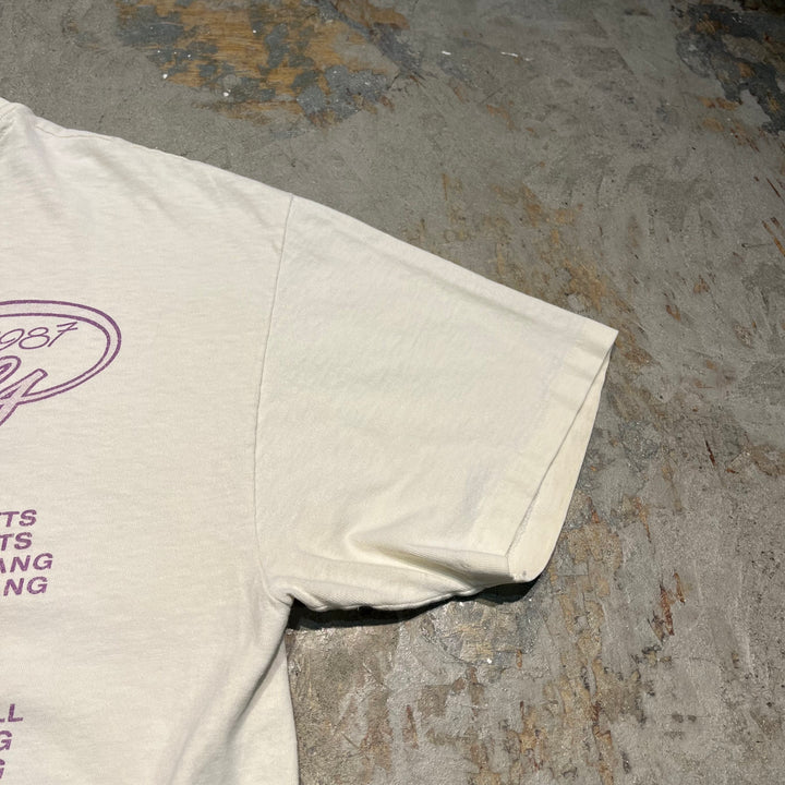 #4777 古着 87’s Knox ville IOWA レーシング大会/ヴィンテージ シングルステッチ Tシャツ/サイズXL相当