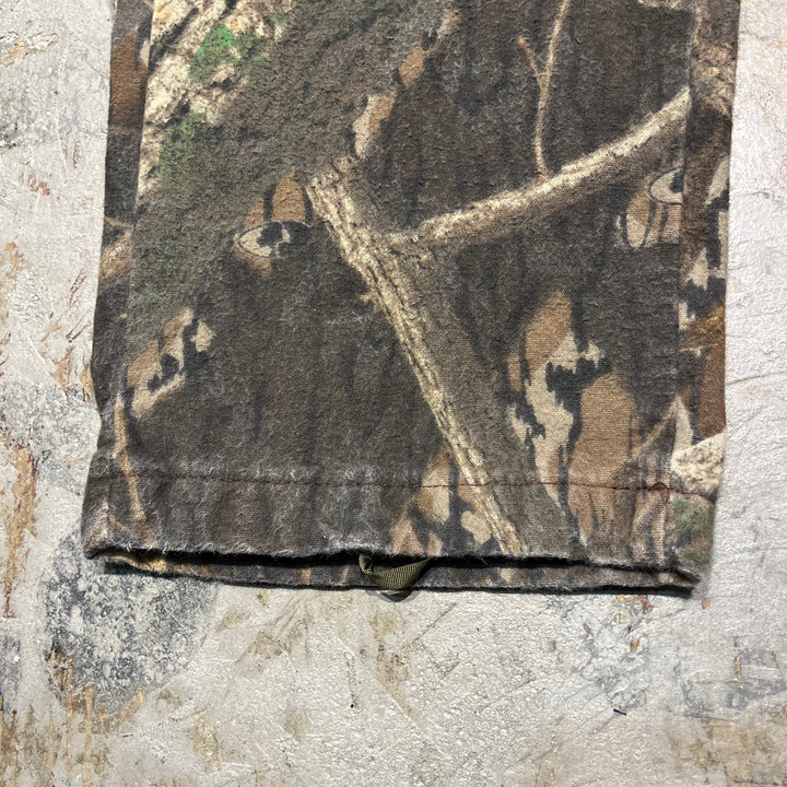 #4218 古着 MOSSY OAK/Chamois cross real tree work Pants/シャモアクロスリアルツリーワークパンツ/リアルツリー柄/サイズL