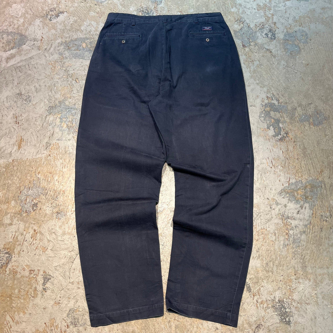 중고 의류 90 년대 ~ Ralph Lauren / Two-Tuck Chino 바지 / 실제 크기 37 x 33