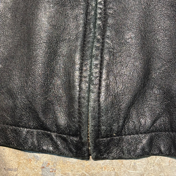 古着 WILSONS LEATHER/ ウィルソンズレザー/ 本革ジップアップレザージャケット/ 牛革/ サイズXL