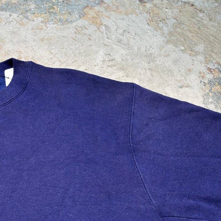 미국 80 년대에서 만든 중고 의류 ~ Russell Athletic/ Russell Athletic/ Blank Crew Neck Sweatshirt/ Plain/ Front V Gusset/ Size L