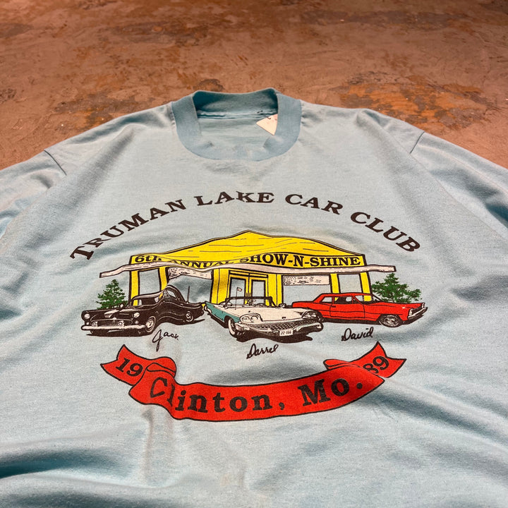 #4641 古着 USAvintage/車プリント/ヴィンテージ シングルステッチ Tシャツ/サイズ2XL