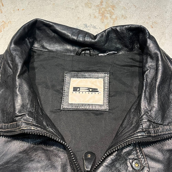 #3308 古着 Unknow/Leather jacket/ジップアップレザージャケット/サイズXL