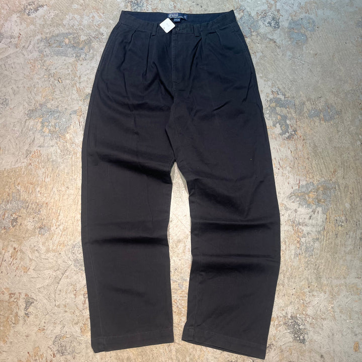 古着 90's〜 Ralph Lauren/ラルフローレン/ ツータックチノパンツ/ 実寸サイズ32×32