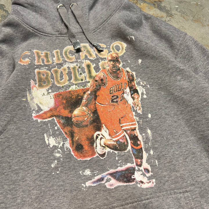 #4022古着 Print Pullover Parker/プリントパーカー/MICHEAL・JORDAN/マイケル・ジョーダン/CHICAGO BULLS/シカゴ・ブルズ/NBA/サイズL