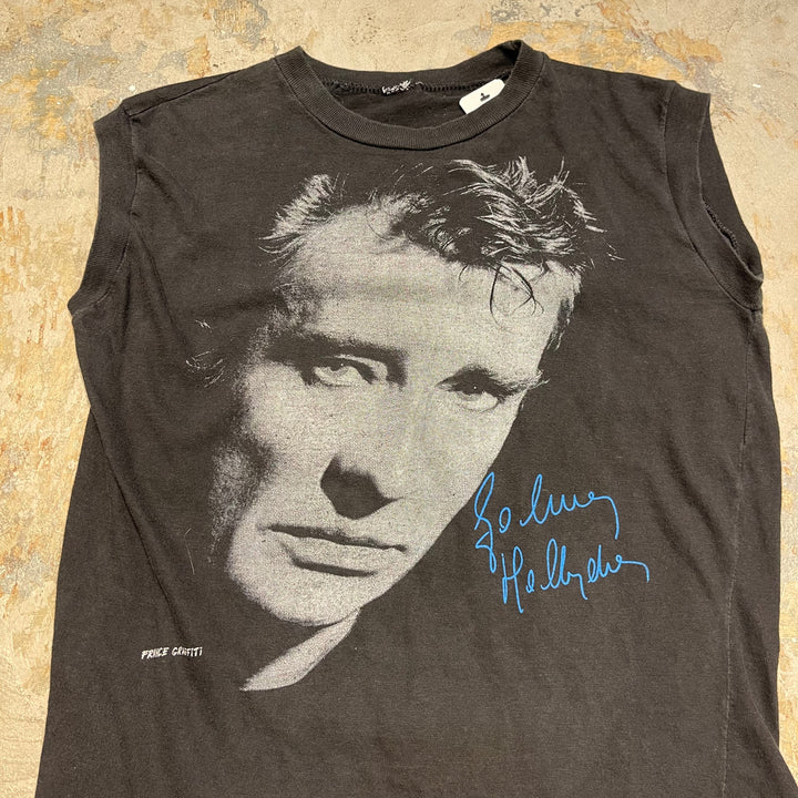 古着 90's USAVINtage / ジョニー・アリディ / SE DONNE A BERCY. / ヴィンテージ シングルステッチ  アーティストTシャツ / ノースリーブ / サイズXL相当