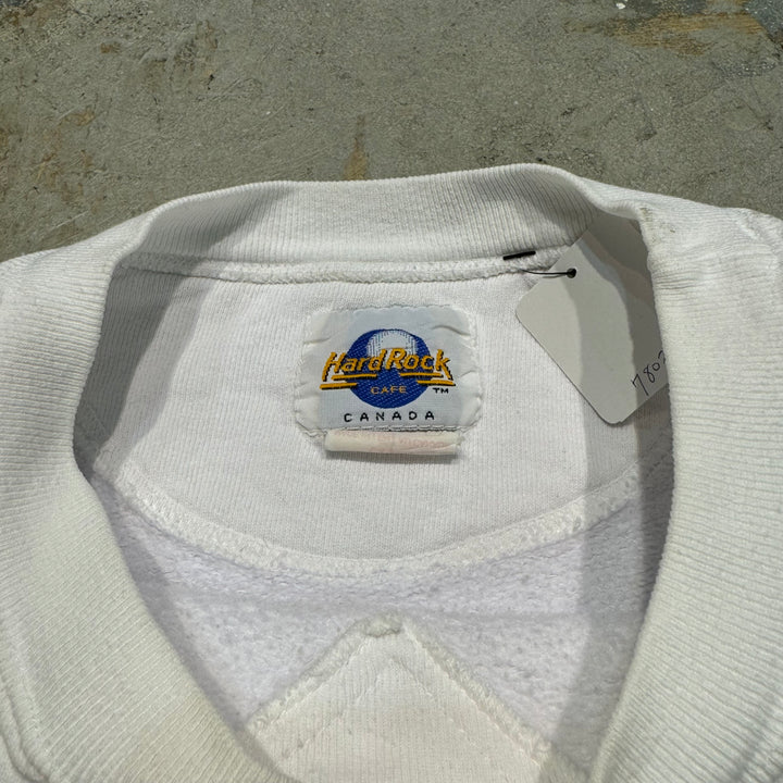 중고 의류 90의 하드 록 카페/승무원 넥 스웨트 셔츠/크기 l