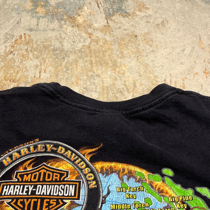 古着 Harley-Davidson/ハーレー ダビッドソン フロリダ州 キー・ウェスト コンク共和国 プリントTシャツ サイズXXL