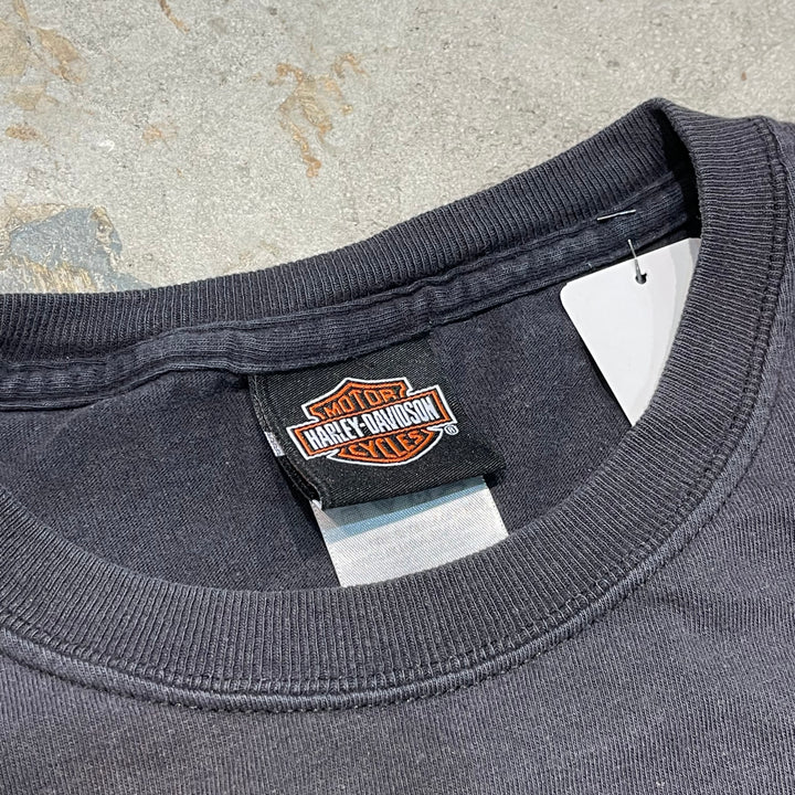 Used clothing Made in USA Harley-Davidson / Boston Massachusetts Store / Printed T-shirt / Size L
