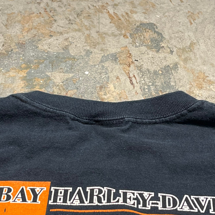 Used clothing Made in USA Harley-Davidson Boston Massachusetts Long-sleeved T-shirt Size XXL