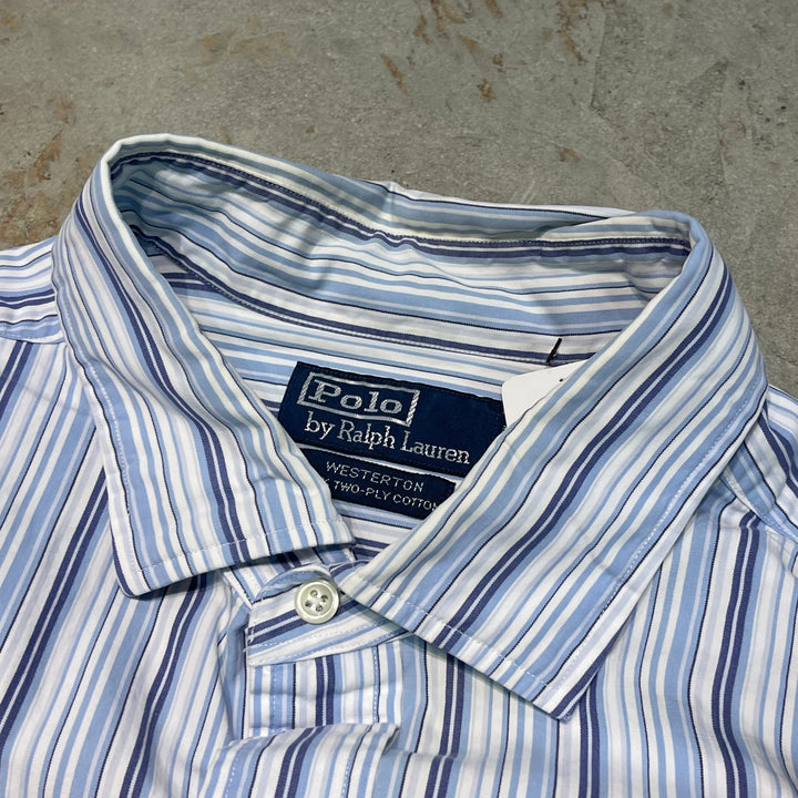#4390 빈티지 Ralph Lauren/Long Sleeve Shirt/Long Sleeve Shirt/Stripe/Westerton/Size XXL