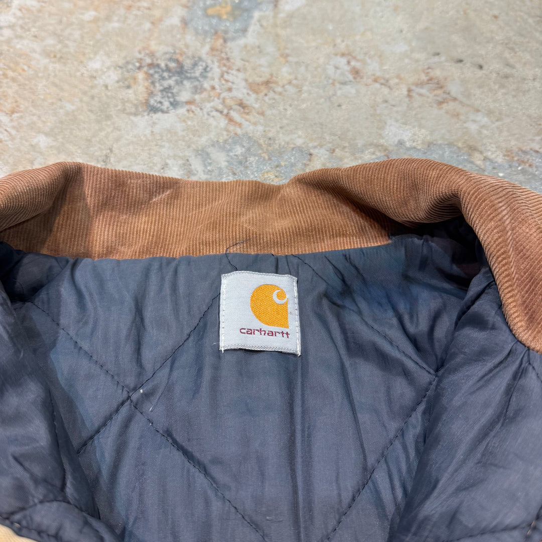 古着 carhartt/ カーハート/ トラディショナルコート/ 裏地キルティング/ 襟コーデュロイ/サイズ3XL相当