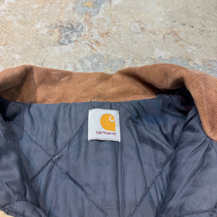 古着 carhartt/ カーハート/ トラディショナルコート/ 裏地キルティング/ 襟コーデュロイ/サイズ3XL相当