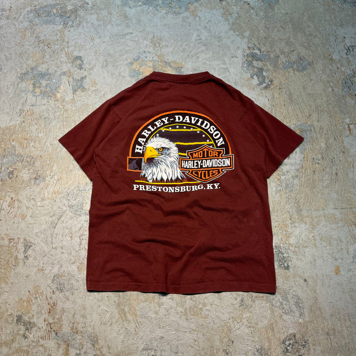 古着 USA製 Harley-Davidson/ハーレーダビッドソン/ プリントTシャツ / PRESTONSBURG, KY/ サイズL