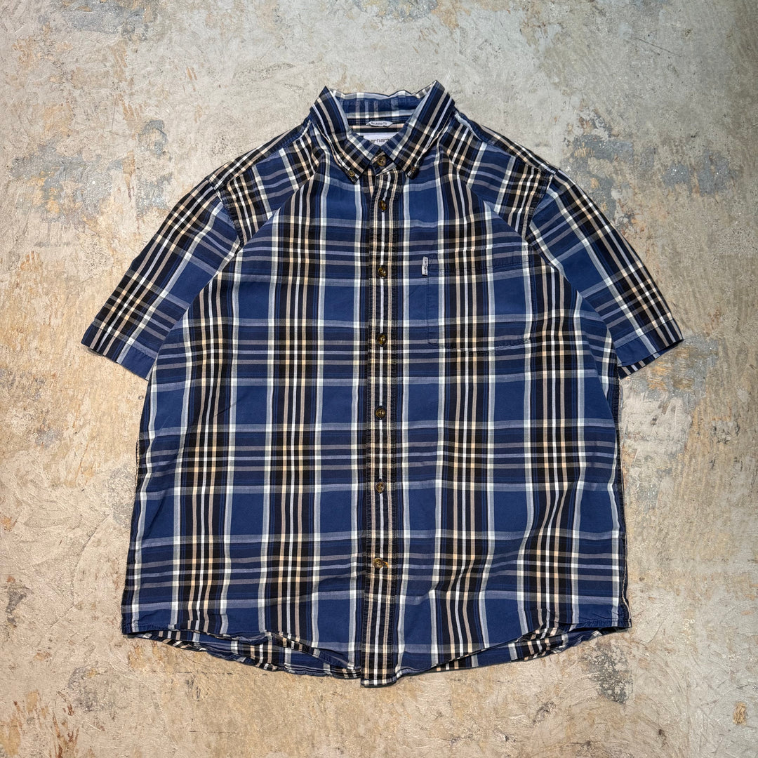 Used clothing carhartt/ Carhartt/ Button-down short sleeve shirt/ Checkered pattern/ Size XL