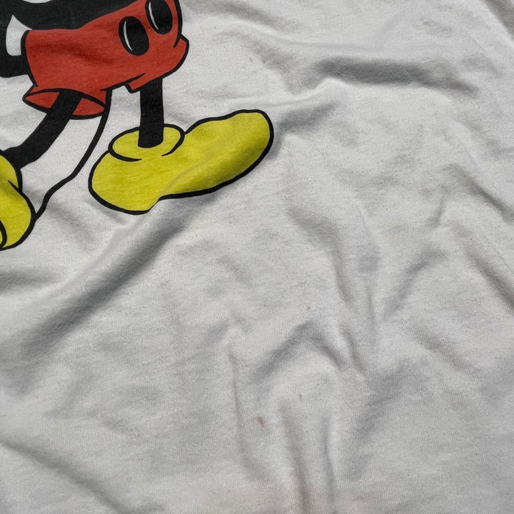 #4687 古着 ミッキーマウス ディズニー/ヴィンテージ シングルステッチ Tシャツ/サイズ2XL相当