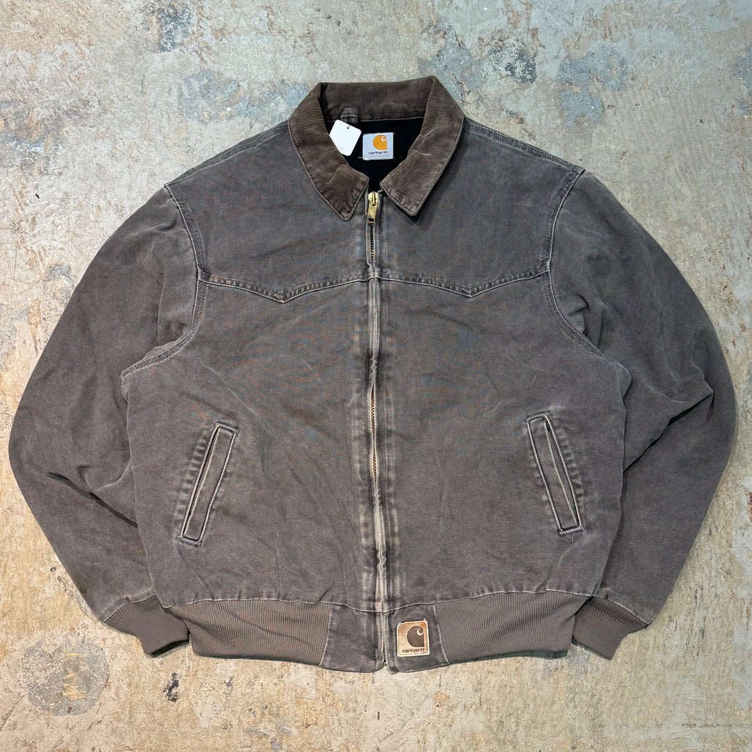 Used clothing Carhartt/ Santa Fe jacket/ Duck fabric/ Quilted lining/ Corduroy collar/ Equivalent to size M