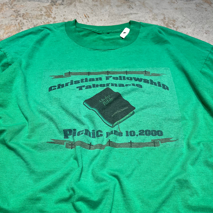 古着 クリスチャン/聖書/イエス・キリスト/ヴィンテージ シングルステッチ Tシャツ/サイズ2XL相当