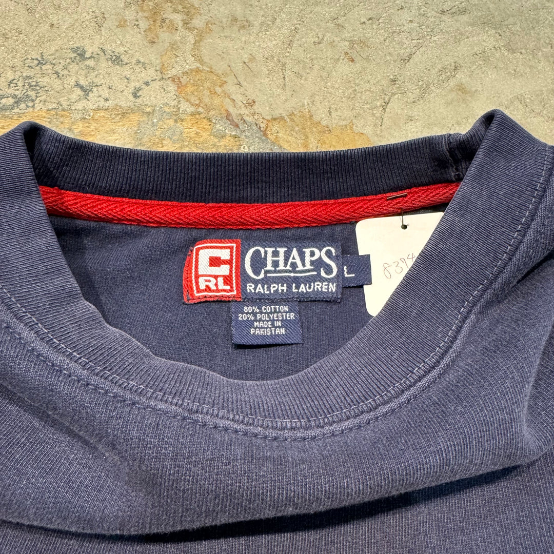 Used clothing 90's ~ CHAPS Ralphlauren/ Chaps Ralphlauren/ Crew neck sweatshirt/ Size L