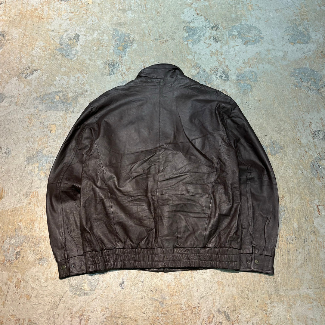 Used clothing 90's ST.JOHN'SBAY/ St.JOHN'SBAY/ Zip-up leather jacket/ Size XL