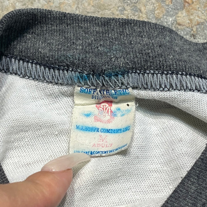 古着 81's リノ・エアレース 全国選手権/飛行機/ヴィンテージ シングルステッチ リンガーTシャツ/サイズM