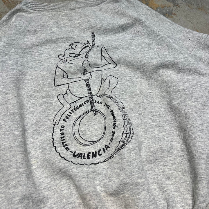 #3991 古着 Unknow/Crew neck sweat/クルーネックスウェット/LOONEY TUNES/ダズマニアン・デビル/サイズXL