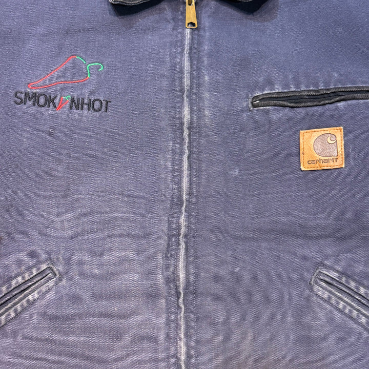 중고 의류 Carhartt/ Carhartt/ Detroit 재킷/ 오리 직물/ 안감 담요/ 회사 로고/ 크기에 해당