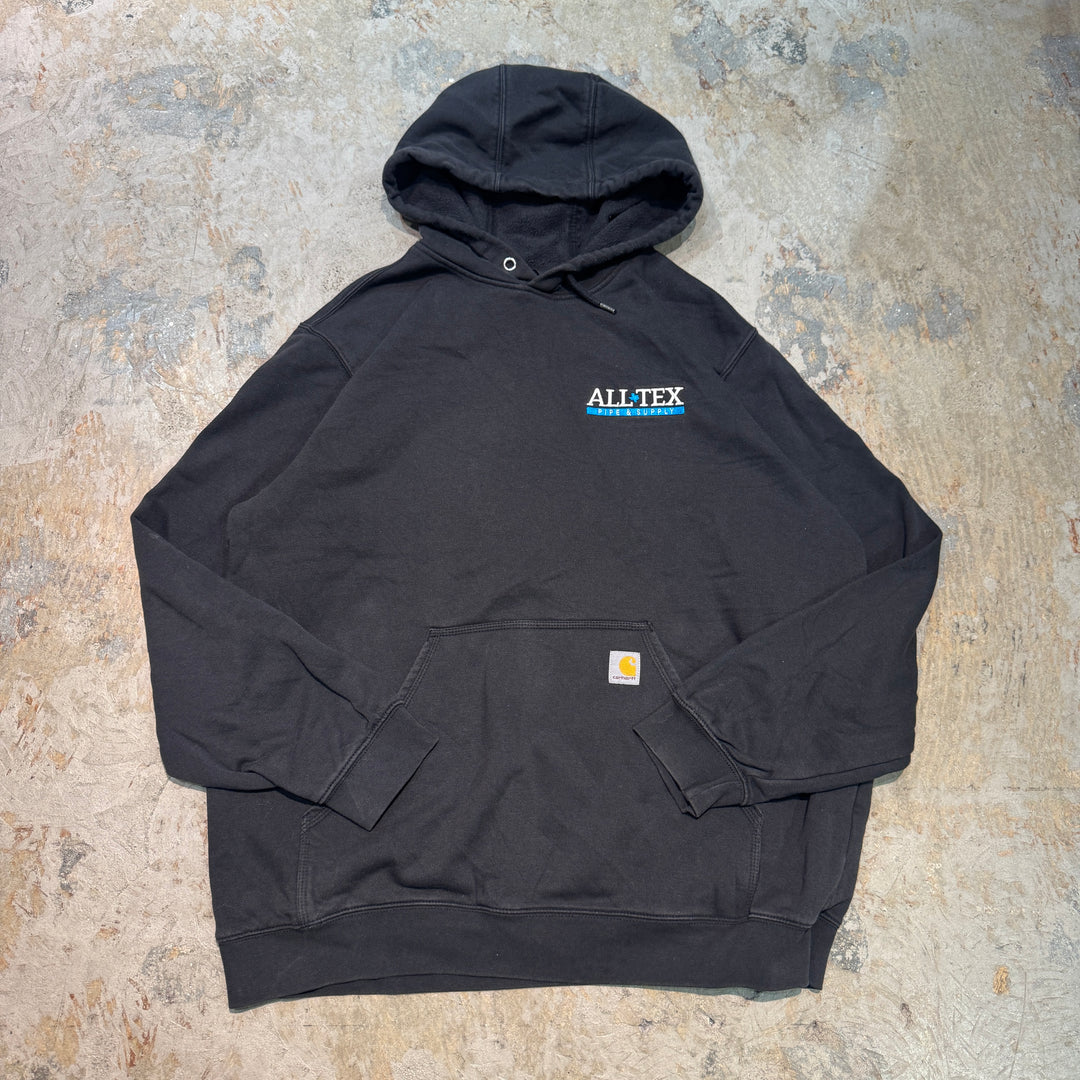 古着 carhartt/カーハート/ ルーズフィットパーカー/企業ロゴ/サイズXL