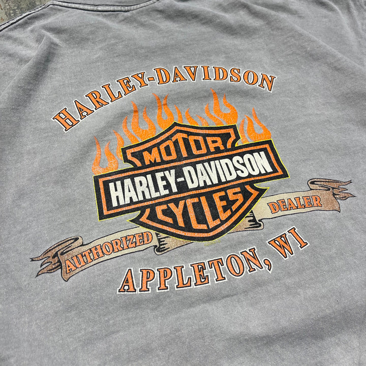 Used clothing Made in USA Harley-Davidson/Harley Davidson/Single Stitch T-shirt/Size L