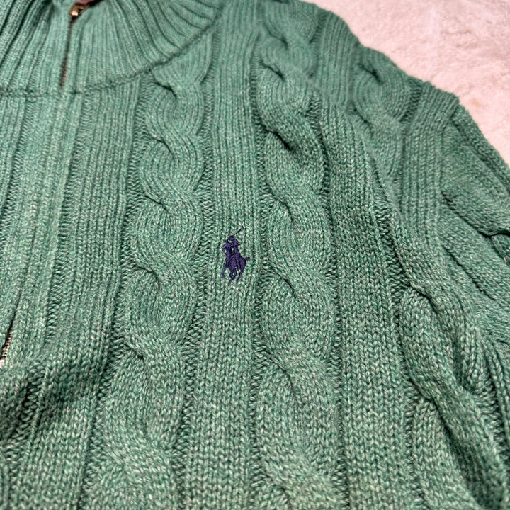 旧衣POLO by Ralph Lauren/ POLO拉尔夫劳伦/半拉链针织毛衣/尺寸L