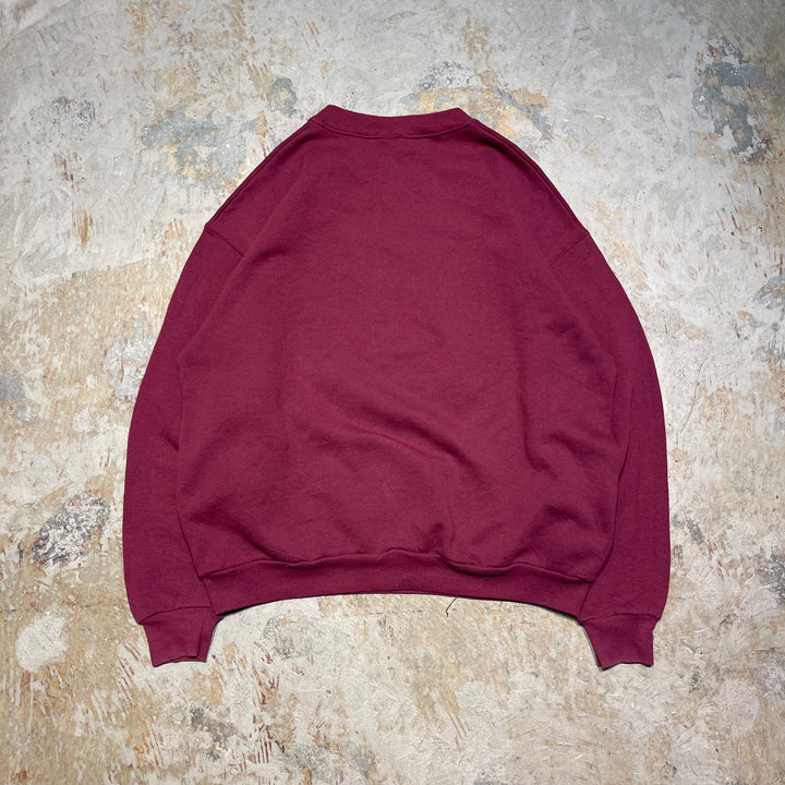 #4109 古着 90's FRUIT OF THE LOOM/フルーツオブザルーム/Crew Neck Sweat Shirt/クルーネック刺繍ロゴスウェット/MADE IN USA/サイズL