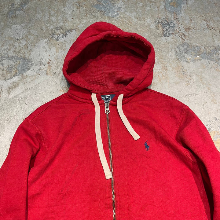 #3831 古着 POLO Ralph Lauren/ポロラルフローレン/Zip Up Hoody / ジップパーカー / フード裏地サーマル/サイズM