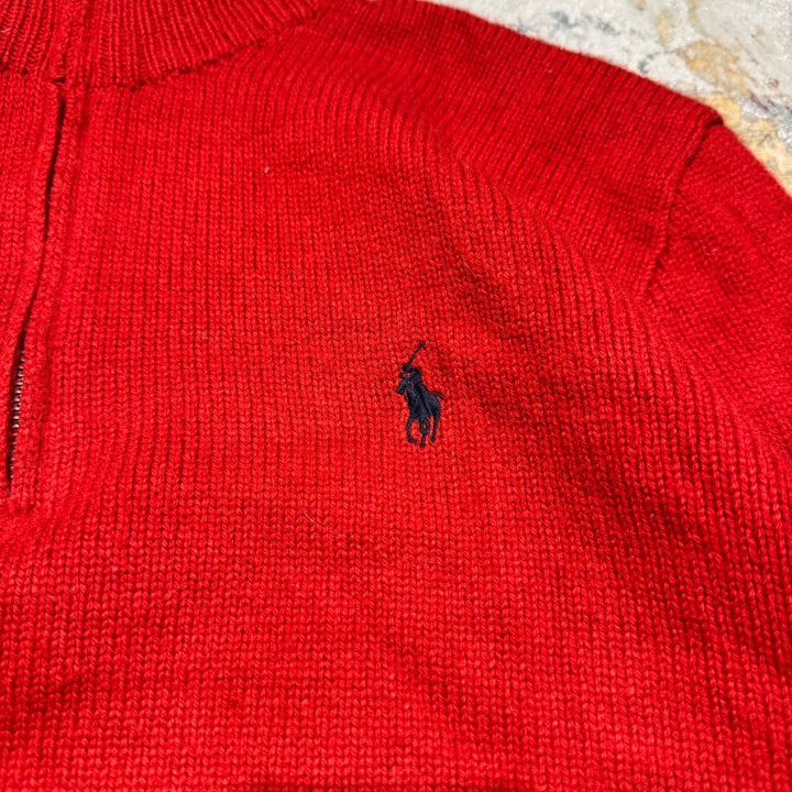 旧衣POLO by Ralph Lauren/ POLO拉尔夫劳伦/半拉链针织毛衣/尺寸M
