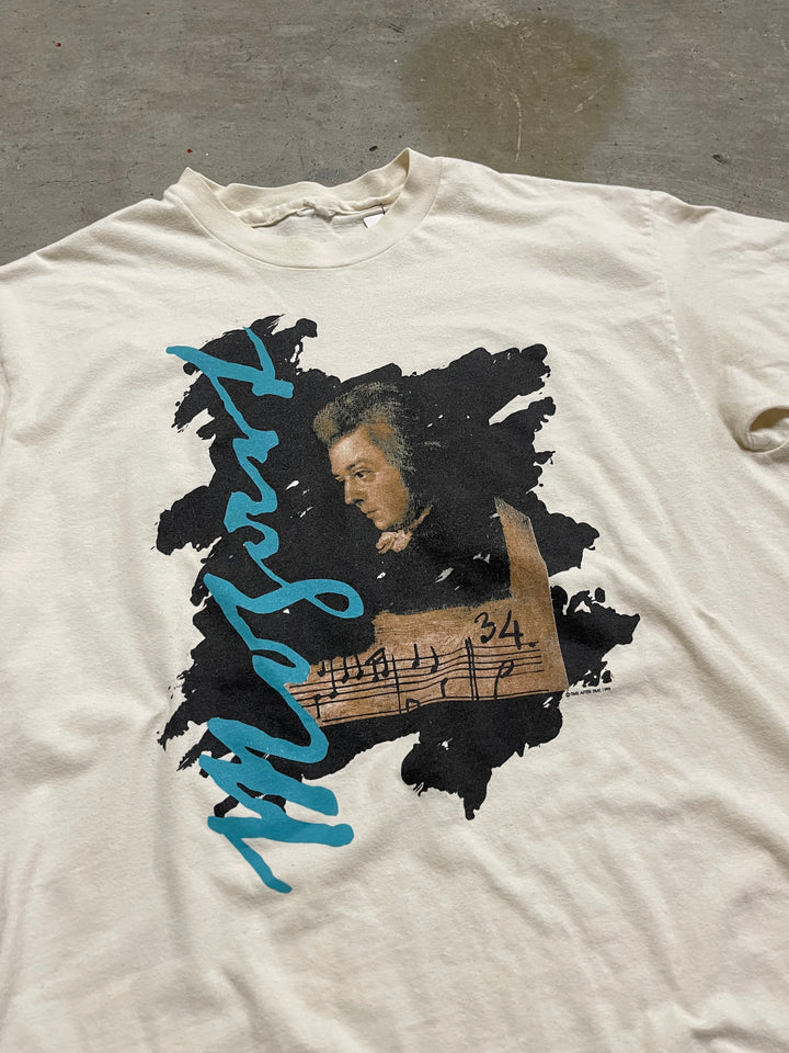 #MA72 Vintage 90의 Woodstock Mozart Festival/빈티지 싱글 스티치/티셔츠/크기 L-XL 등가