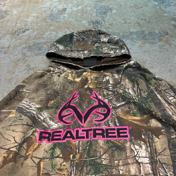 旧衣服REALTREE/真实树图案套衫连帽衫/尺寸L