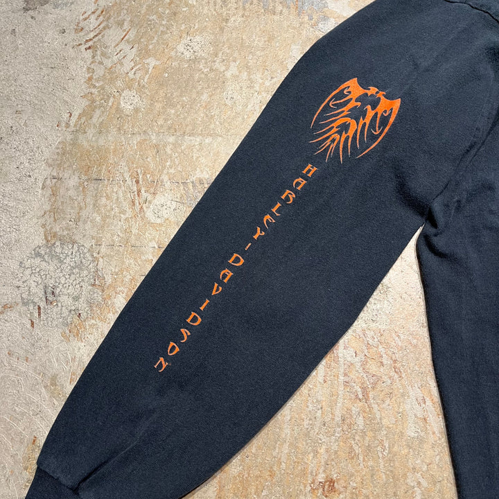 Used clothing Made in USA Harley-Davidson Boston Massachusetts Long-sleeved T-shirt Size XXL