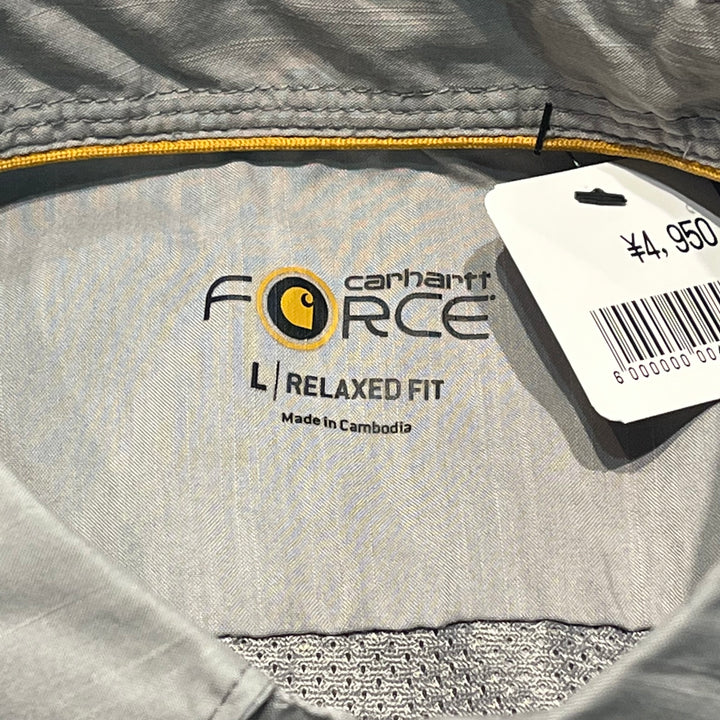 #4367 중고 의류 Carhartt/Long Sleeve Button Down 셔츠/작업 셔츠/작업 셔츠/회사/편안한 착용감/편안한 착용/크기 L