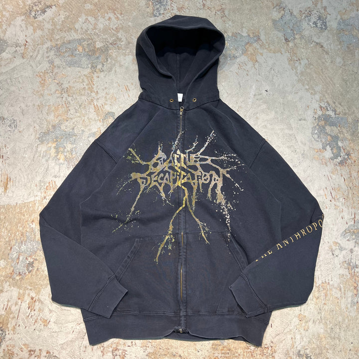 #4024古着 FRUIT OF THE LOOM/フルーツオブザルーム/The Anthropocene Extinction/ジ・アンスロポシーン・エクスティンクション/Zip Parka/ジップパーカー/サイズL